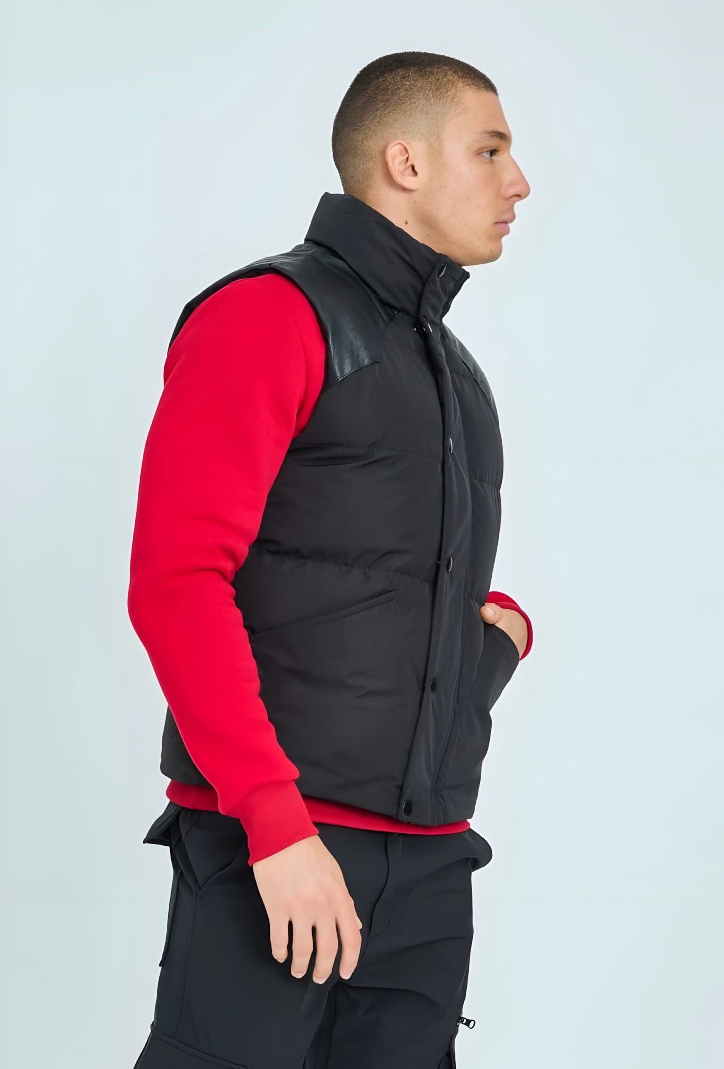 Black Two Tone Gilet