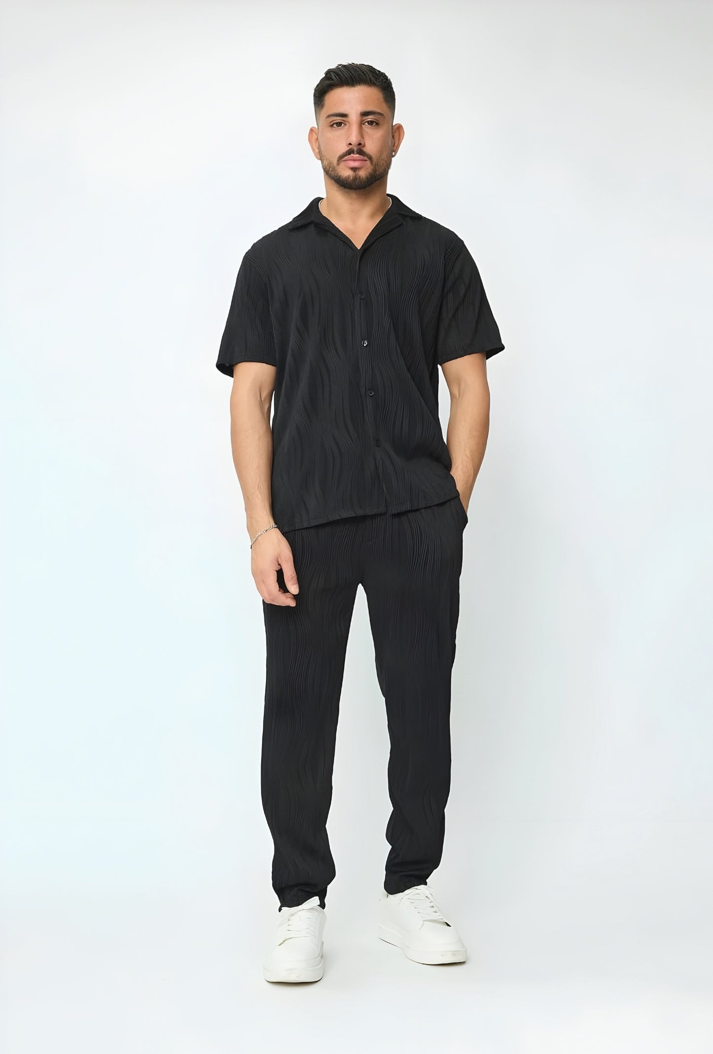 Pleated Set Black