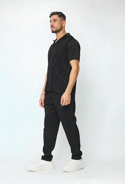 Pleated Set Black