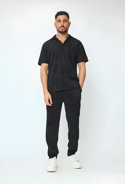 Pleated Set Black