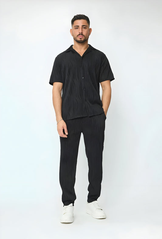 Pleated Set Black